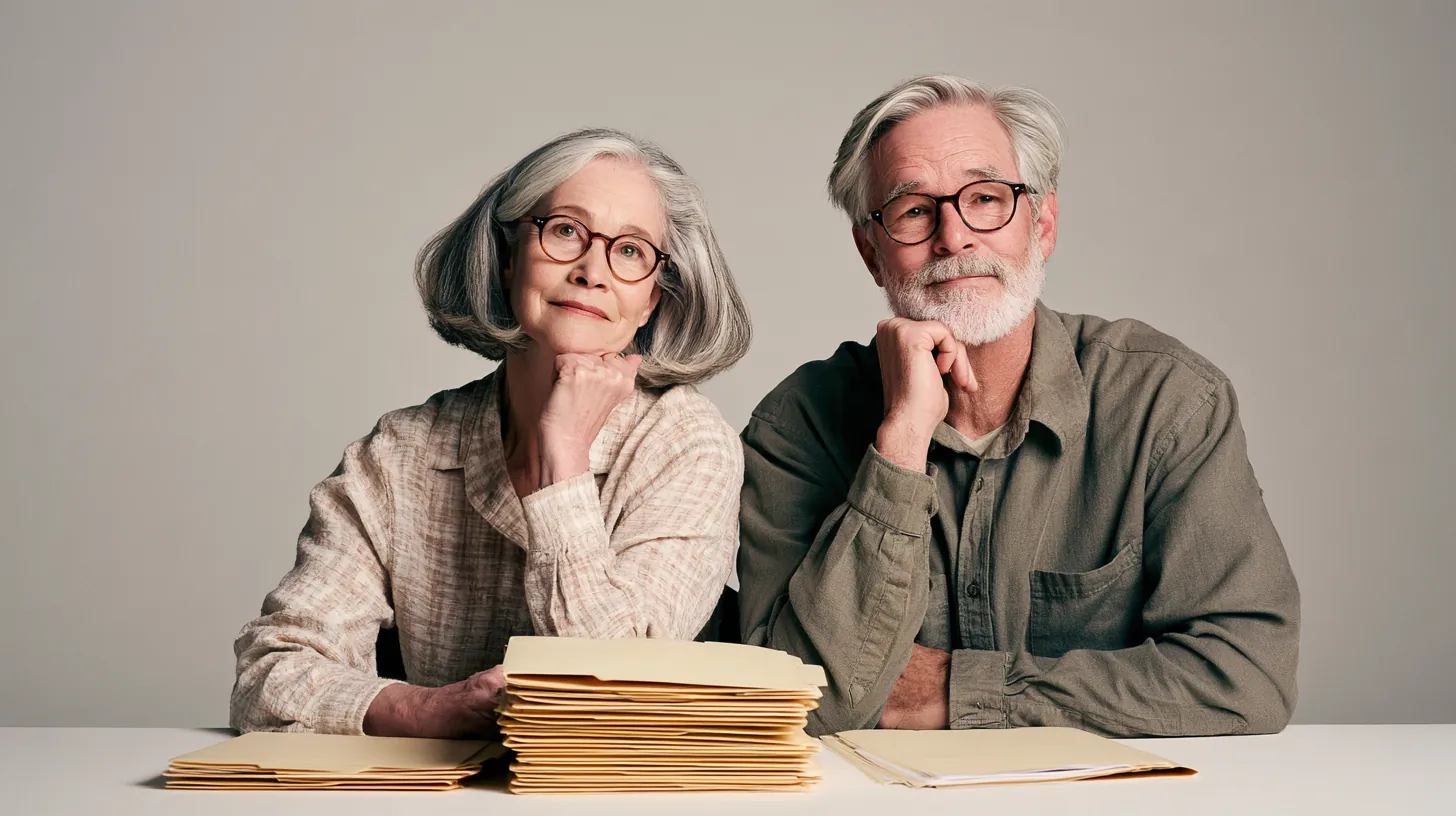 Couple organizing bills at a table before consolidating with a personal loan