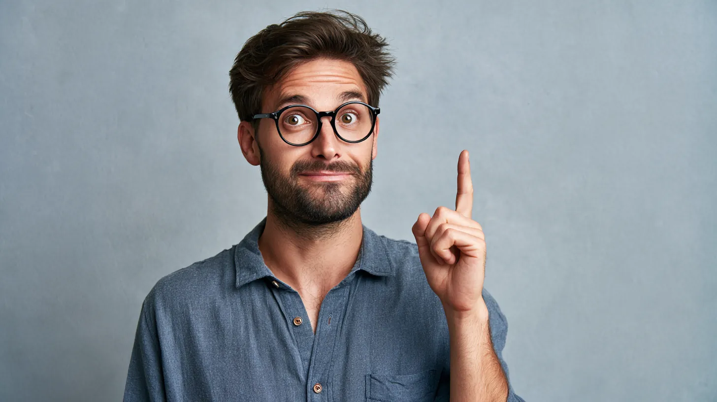 Man raising a hand to ask a personal loan question
